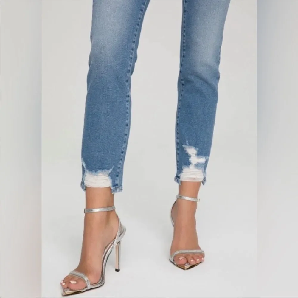 NWT good American good legs straight 6/28 in blue‎ 618